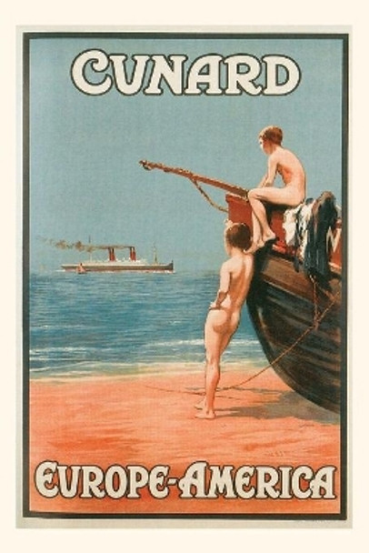 Vintage Journal Beach Cunard Line Travel Poster by Found Image Press 9781648112744