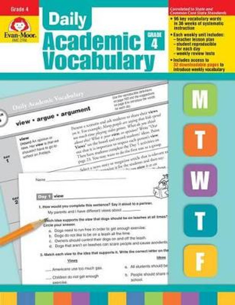 Daily Academic Vocabulary Grade 4 by Evan-Moor Educational Publishers