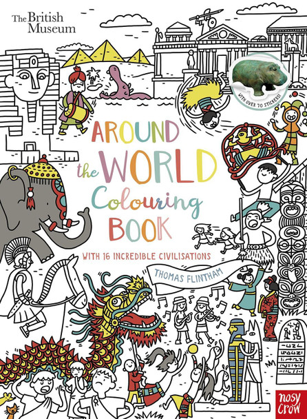 British Museum: Around the World Colouring Book by Thomas Flintham 9781788000000 [USED COPY]