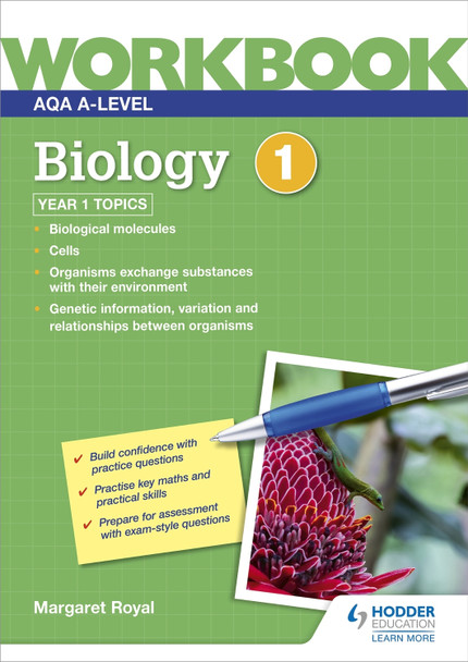 AQA A-level Biology Workbook 1: Year 1 by Margaret Royal 9781510483156 [USED COPY]