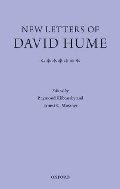 New Letters of David Hume by Raymond Klibansky 9780199693238