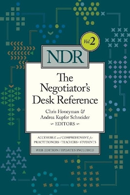 The Negotiator's Desk Reference by Chris Honeyman 9780982794661
