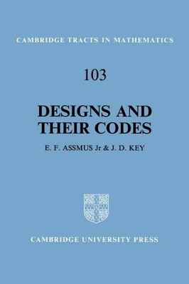 Designs and their Codes by E. F. Assmus 9780521458399