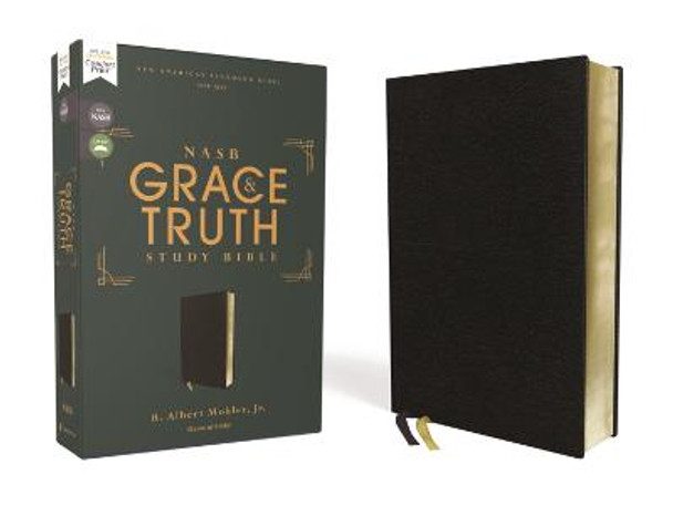 NASB, The Grace and Truth Study Bible, European Bonded Leather, Black, Red Letter, 1995 Text, Comfort Print by R. Albert Mohler, Jr.