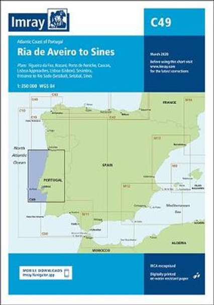 Imray Chart C49: Ria de Aveiro to Sines - Atlantic Coast of Portugal by Imray