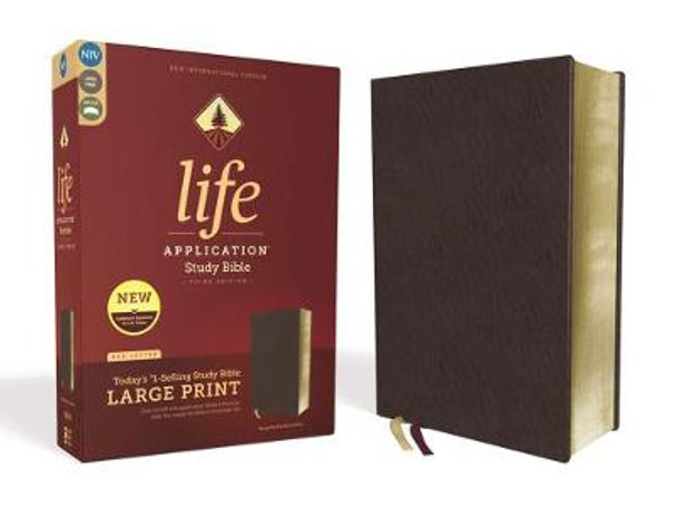 NIV, Life Application Study Bible, Third Edition, Large Print, Bonded Leather, Burgundy, Red Letter Edition by Zondervan