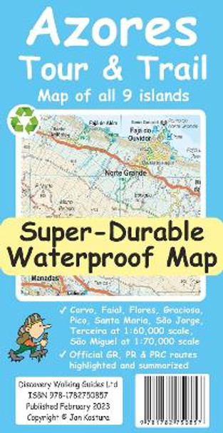 Azores Tour & Trail Super-Durable Map (2nd edition) by Jan Kostura