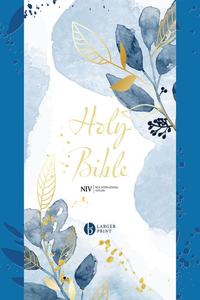 NIV Larger Print Blue Soft-tone Bible with Zip by New International Version