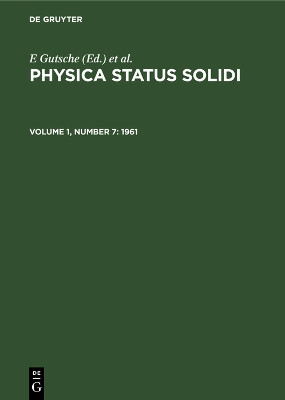 1961 by E Gutsche 9783112500194
