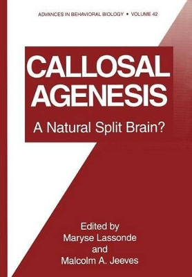 Callosal Agenesis: A Natural Split Brain? by Maryse Lassone 9781461275923