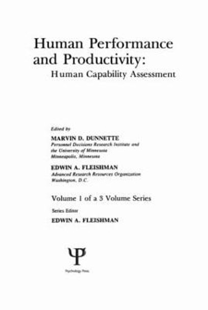 Human Performance and Productivity: Volumes 1, 2, and 3 by Marvin D. Dunnette