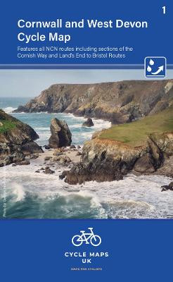 Cornwall & South Devon Cycle Map 1 by Cycle Maps UK