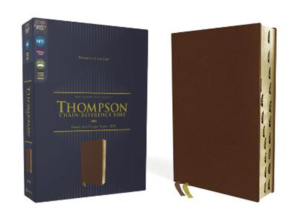 NIV, Thompson Chain-Reference Bible, Genuine Leather, Buffalo, Brown, Red Letter, Thumb Indexed, Art Gilded Edges, Comfort Print by Dr. Frank Charles Thompson