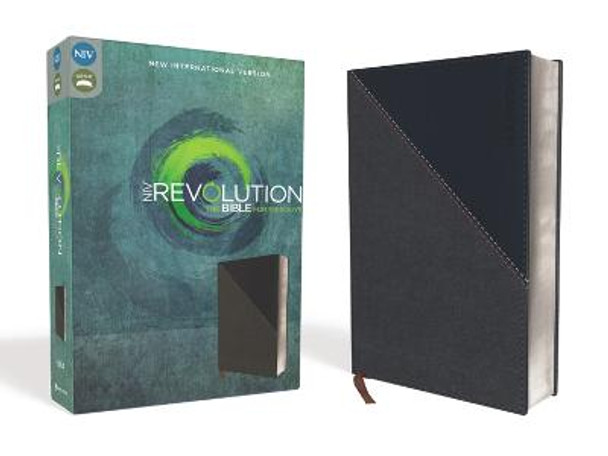 NIV, Revolution Bible, Leathersoft, Gray/Navy: The Bible for Teen Guys by Livingstone Corporation