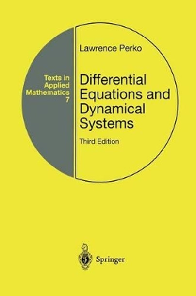 Differential Equations and Dynamical Systems by Lawrence Perko 9781461265269