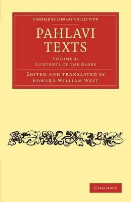 Pahlavi Texts by Edward William West 9781108054324