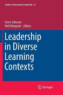 Leadership in Diverse Learning Contexts by Greer Johnson 9783319803203