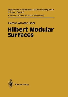 Hilbert Modular Surfaces by Gerard van der Geer 9783642648687