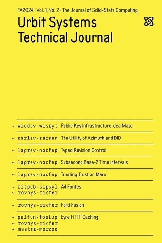 Ustj V1n2 by Urbit Foundation 9798330445332