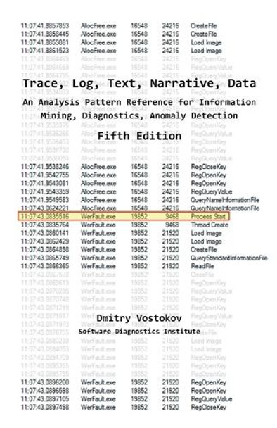 Trace, Log, Text, Narrative, Data: An Analysis Pattern Reference for Information Mining, Diagnostics, Anomaly Detection, Fifth Edition by Dmitry Vostokov 9781912636587