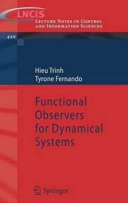 Functional Observers for Dynamical Systems by Hieu Trinh 9783642240638