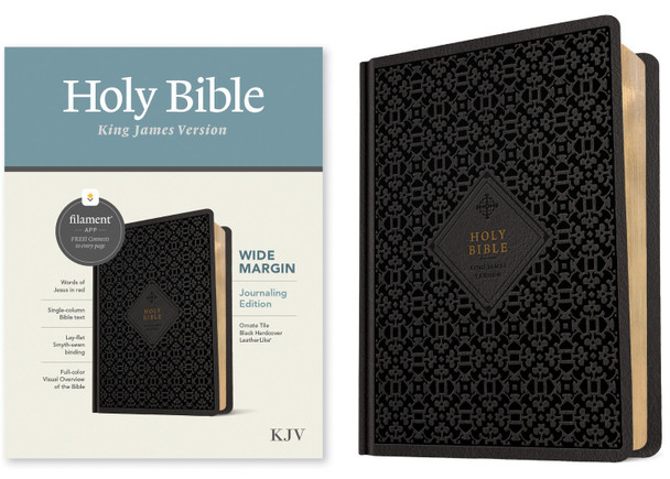 KJV Wide Margin Bible, Filament Enabled Edition, Black Tile 9781496479242
