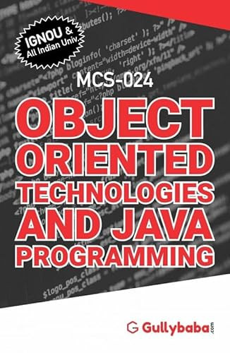 MCS-024 Object Oriented Technologies And Java Programming by Dinesh Verma 9788189086749