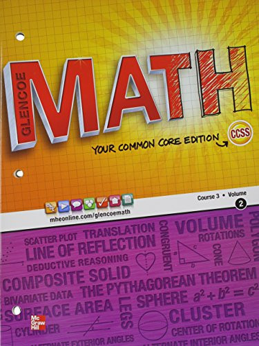 Glencoe Math, Course 3, Student Edition, Volume 2 by McGraw-Hill 9780076619047