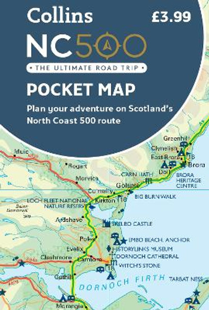 NC500 Pocket Map: The perfect way to explore North Scotland by Collins Maps