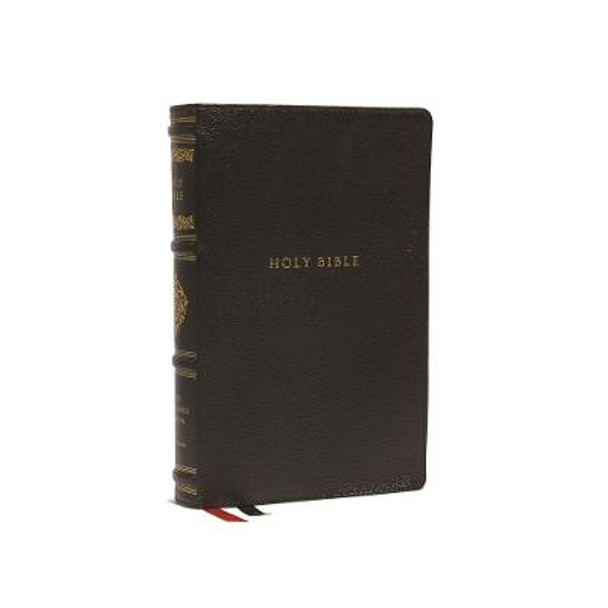 NKJV, Personal Size Reference Bible, Sovereign Collection, Genuine Leather, Black, Red Letter, Thumb Indexed, Comfort Print: Holy Bible, New King James Version by Thomas Nelson