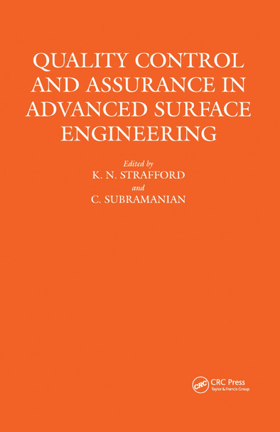 Quality Control and Assurance in Advanced Surface Engineering by K. N. Strafford 9781861250377