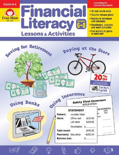 Financial Literacy Lessons and Activities, Grades 6-8 - Teacher Resource by Evan-Moor Corporation