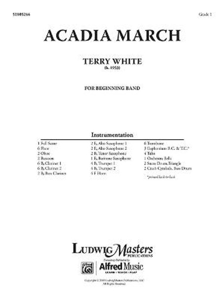 Acadia March: Conductor Score by Terry White