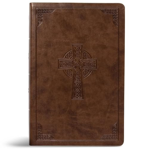 CSB Large Print Personal Size Reference Bible, Brown Celtic by  9781087731124