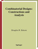Combinatorial Designs: Constructions and Analysis by Douglas Stinson 9780387954875