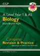 A-Level Biology: AQA Year 1 & AS Complete Revision & Practice with Online Edition CGP Books 9781789080247