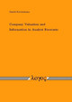 Company Valuation and Information in Analyst Forecasts by Daniel Kreutzmann 9783832525293