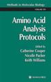 Amino Acid Analysis Protocols by Catherine Cooper 9781617371172
