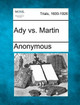 Ady vs. Martin by Anonymous 9781275493582
