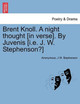 Brent Knoll. a Night Thought [in Verse]. by Juvenis [i.E. J. W. Stephenson?] by Anonymous 9781241543655