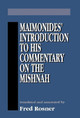Maimonides' Introduction to His Commentary on the Mishnah by Moses Maimonides 9781568212418
