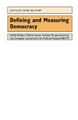 Defining and Measuring Democracy by David Beetham 9780803977891