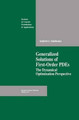Generalized Solutions of First Order PDEs: The Dynamical Optimization Perspective by Andrei I. Subbotin 9780817637408