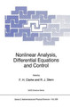 Nonlinear Analysis, Differential Equations and Control by F.H. Clarke 9780792356660