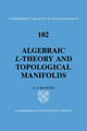 Algebraic L-theory and Topological Manifolds by A. A. Ranicki 9780521055215