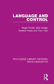Language and Control Roger Fowler 9781138352858