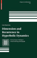 Dimension and Recurrence in Hyperbolic Dynamics by Luis Barreira 9783764388812