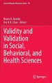 Validity and Validation in Social, Behavioral, and Health Sciences by Bruno D. Zumbo 9783319077932