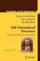 Self-Normalized Processes: Limit Theory and Statistical Applications by Victor H. Pena 9783642099267