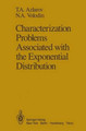 Characterization Problems Associated with the Exponential Distribution by M. Stein 9781461293743